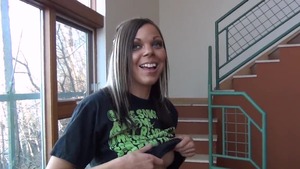 Emo playing with toys on the lake