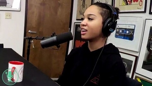 Tattooed young ebony supermodel Honey Gold at the casting