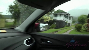 Deepthroat in hotel between hot brunette