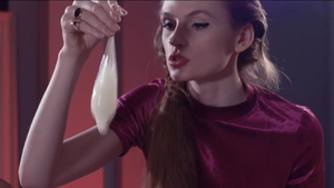 Lesbian gets a buzz out of real sex