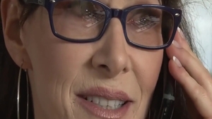 Alexandra Silk in tight stockings blowjob