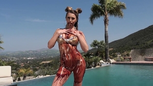 Rough nailing pigtailed in lingerie