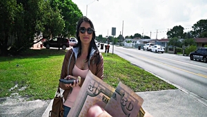 Young amateur pussy fuck in the street