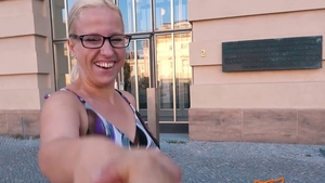 German Jana Schwarz cumshot in public