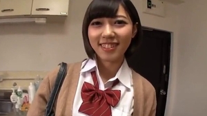 Young japanese babe uncensored fingering