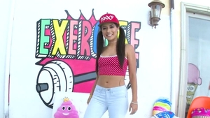 Pigtails & perfect body teen anal gaping