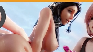 Erotic brunette doggy fucks