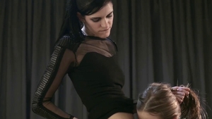 Lesbians enjoys strapon