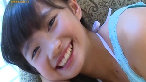 Escorted by very cute skinny asian teen chick in lingerie