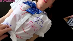 Young female chick likes nailing