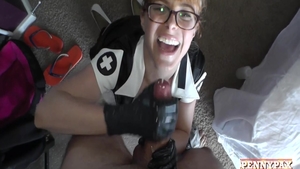 Sloppy fucking together with large tits nurse Penny Pax