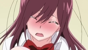 Hentai rough fucking in company with large tits girl