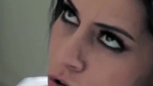 Hardcore latina sucking cock in the kitchen