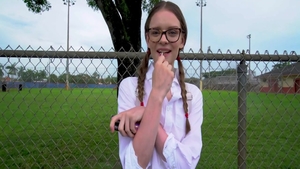 Hot nerdy Jessae Rosae craving slamming hard