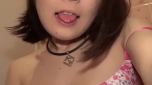 Wet pussy asian female goes for masturbating