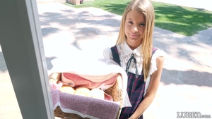 POV hard pounding with skinny brunette