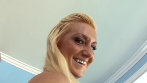 Pussy sex accompanied by wild blonde hair