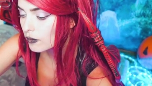 Beautiful female fingering on Halloween