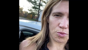 Thick mature masturbating outdoors