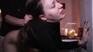 Naughty brunette humiliation