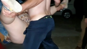 Orgy in public with big ass amateur