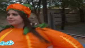 Busty latina lesbians in bikini grappling tribbing