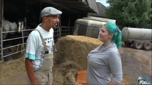 Swallow escorted by large tits girl