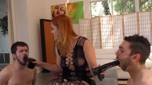 Small tits redhead ebony Edyn Blair fetish group sex