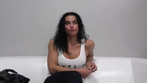 Busty MILF creampie at castings