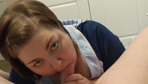 Very nice amateur sucking big cock and cumshot