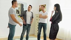 Euro Sex Parties - Brunette Rebecca Volpetti group sex