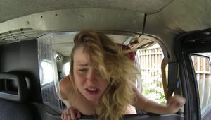 Fake Taxi - Young Nadia Elaina doggy fucks in the car