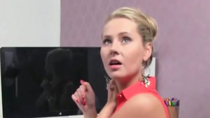 Goes wild on cock at the castings escorted by female